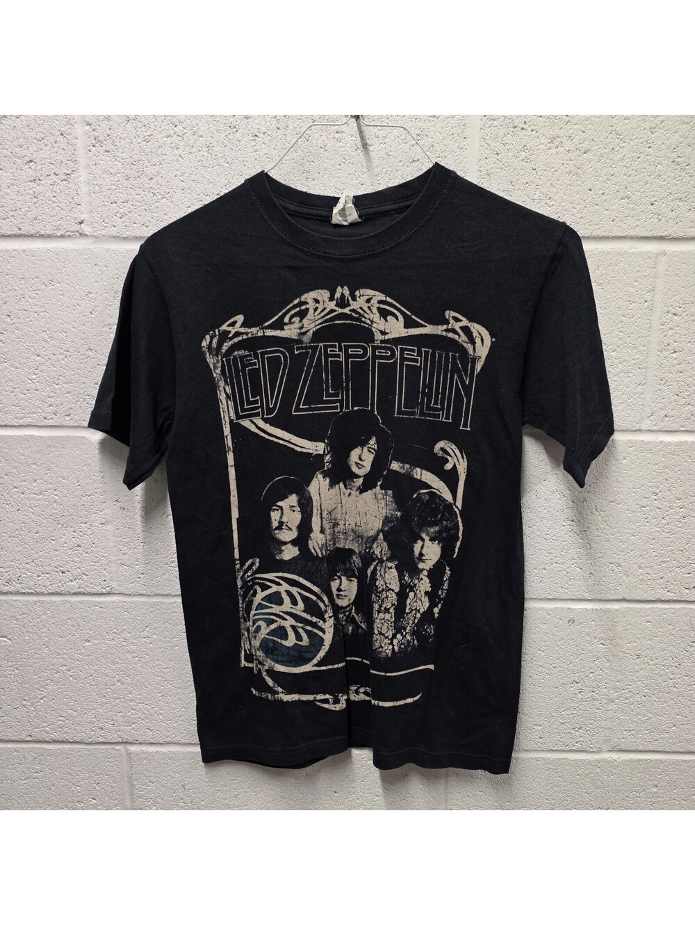 Led Zeppelin   Black Shirt Tshirt Tee Vintage Anvil S 17*27